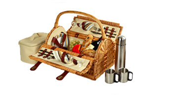 Sussex Picnic Basket for 2 w/Coffee